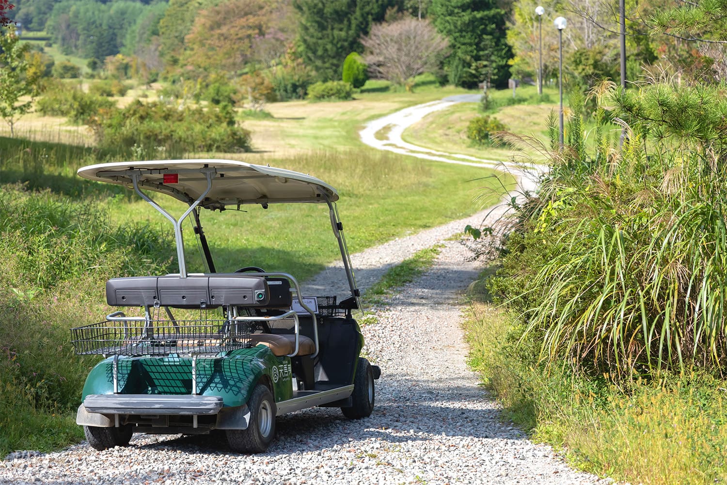愛犬と一緒に楽しむゴルフカート体験